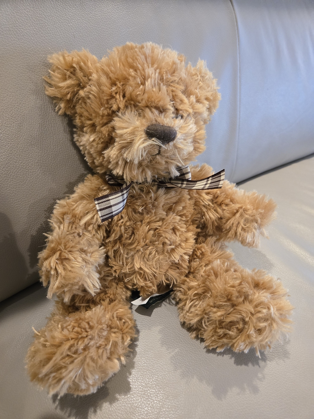 Russ Sprigg Plush Tan Toy Bear with Bow